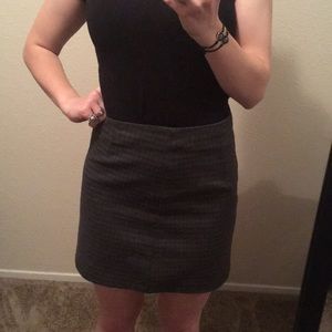 Gray Plaid Pencil Skirt | small